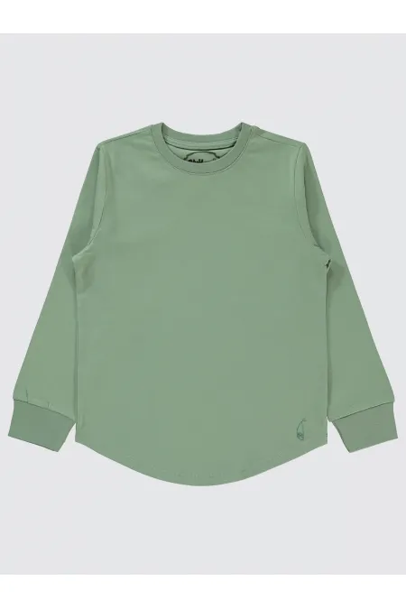 Erkek Çocuk Sweatshirt 6-9 Yaş Soft Haki - Paket