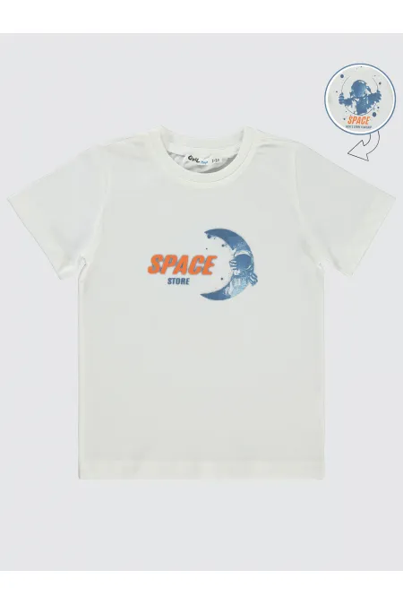 Boys T-Shirt 2-5 Years Old Ecru - Package