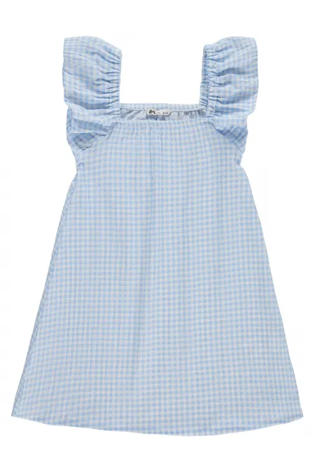 Combinaison et robe pour filles, 6-9 ans, bleu clair - Emballage