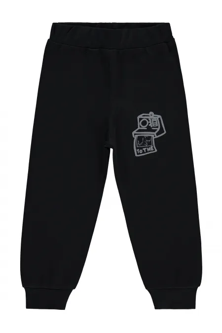 Pantalon de survêtement garçon Km 2-5 ans Noir - Lot