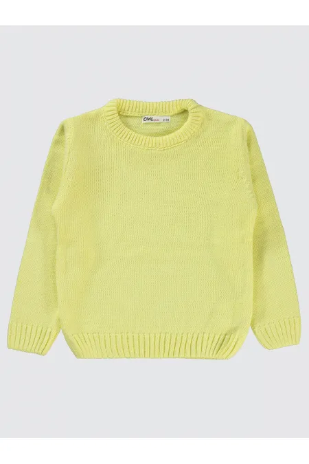 Pull jaune pour fille de 2 à 5 ans - Emballage