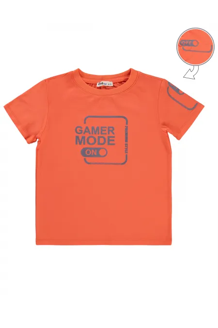 Boys T-Shirt 6-9 Years Orange - Package
