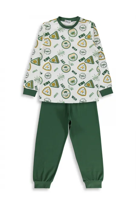 Ensemble pyjama garçon, 6-9 ans, vert tendre - Emballage Ensemble pyjama garçon, 6-9 ans, vert tendre - Emballage