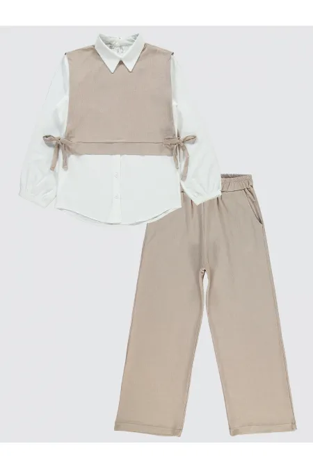 Girls' Set 10-13 Years Beige - Package