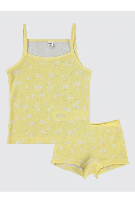 Kız Çocuk İç Çamaşırı Seti 2-9 Yaş Sarı - Paket Civil