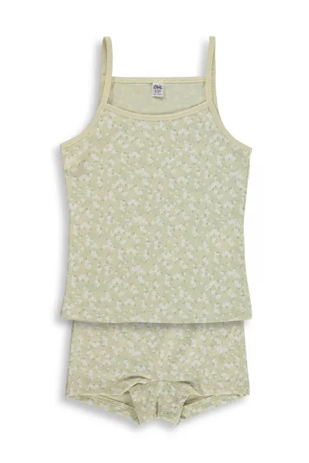 Ensemble de sous-vêtements pour filles, 2-9 ans, vert clair - Lot