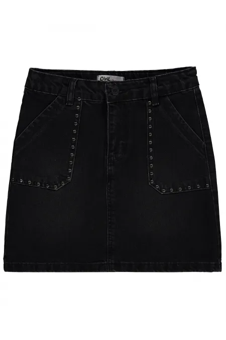 Kız Çocuk Etek 10-13 Yaş Siyah - Paket