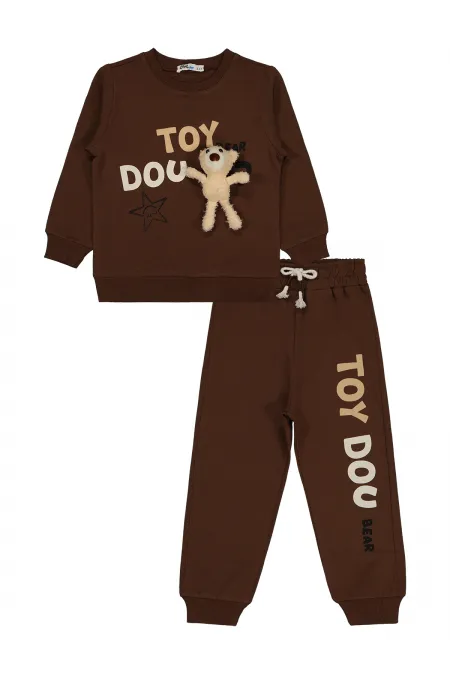 Ensemble de survêtement garçon marron 2-5 ans - Emballage