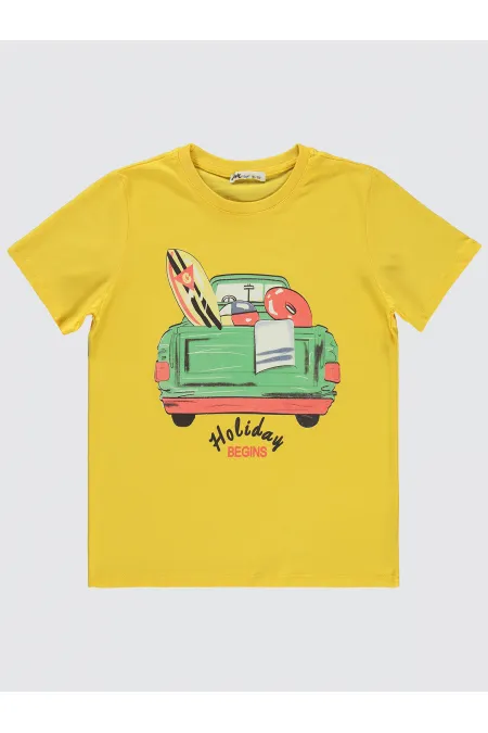 Boys T-Shirt 10-13 Years Yellow - Package