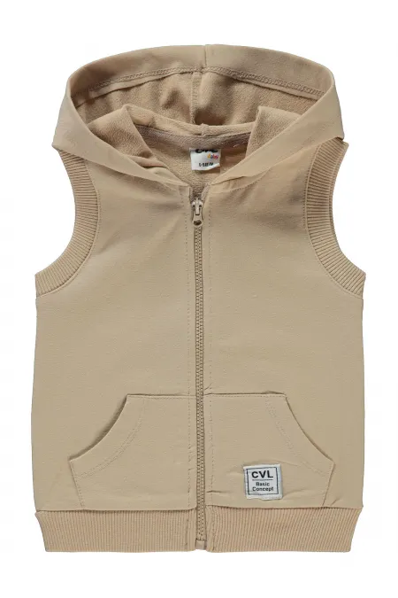 Gilet bébé 0-24 mois Café au lait - Emballage