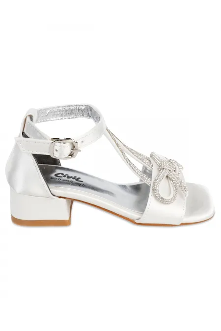 Chaussures de soirée pour filles, pointures 26 à 30, couleur perle - Emballage