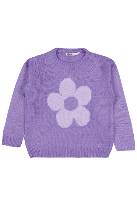 Pull violet pour fille (2-5 ans) - Emballage