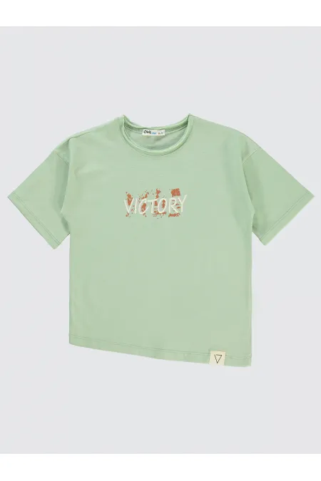 Lot de T-shirts pour garçons de 6 à 9 ans, couleur menthe