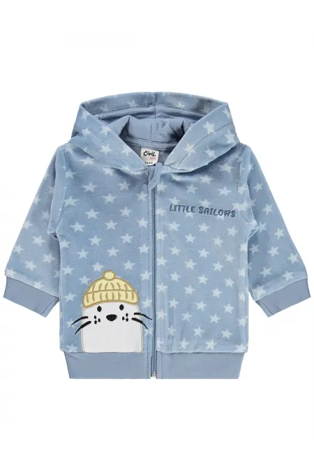 Gilet bébé bleu glacier 0-24 mois - Lot