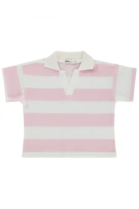 Kız Çocuk Tişört 2-5 Yaş Pudra - Paket