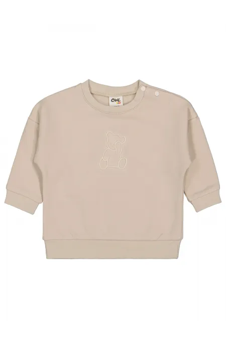 Bebek Sweatshirt 0-24 Ay Taş Rengi - Paket