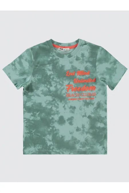 Boys T-Shirt 6-9 Years Old Light Almond Green - Package