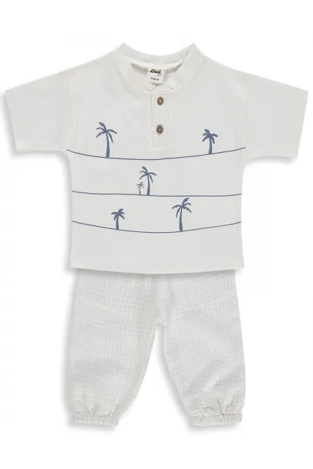 Ensemble bébé 0-24 mois, blanc cassé - Emballage