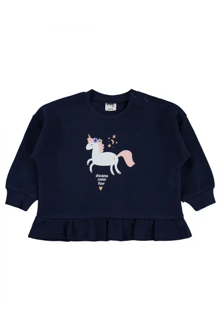 Bebek Sweatshirt 0-24 Ay Lacivert - Paket