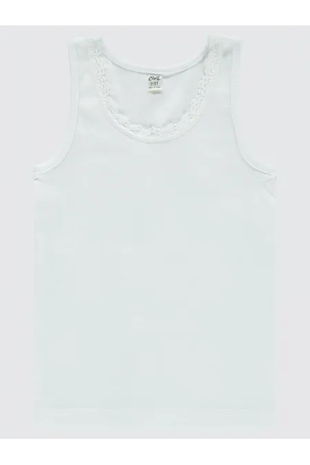 Débardeur blanc pour fille de 2 à 9 ans - Emballage