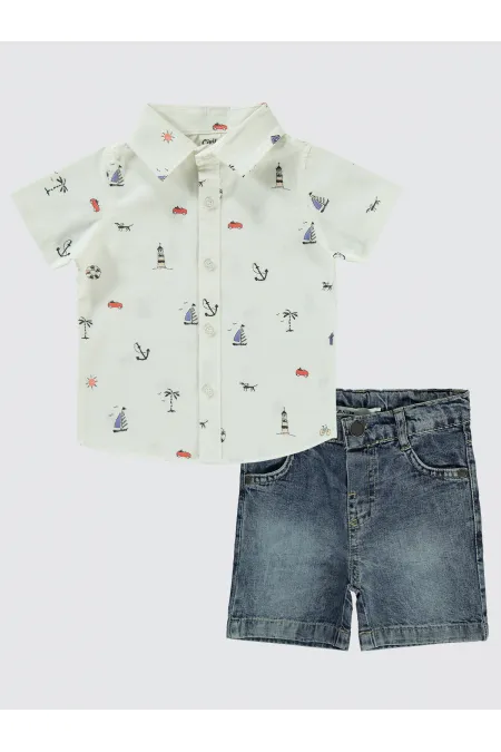 Bebek Takım 0-24 Ay Beyaz - Paket