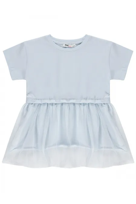 Kız Çocuk Jile ve Elbise 2-5 Yaş Açık Mavi - Paket