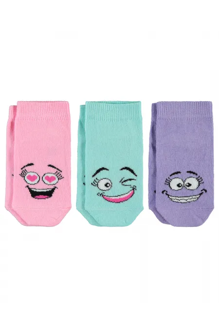 Kız Çocuk Patik Çorap 2-9 Yaş Standart - Paket
