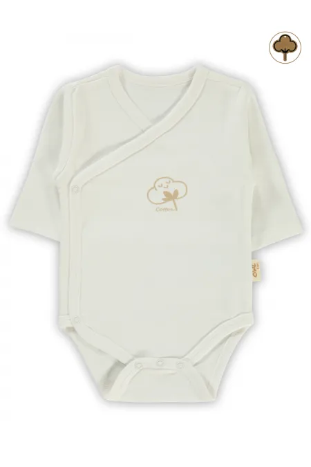 Bebek Çıtçıtlı Badi 0-24 Ay Ekru - Paket