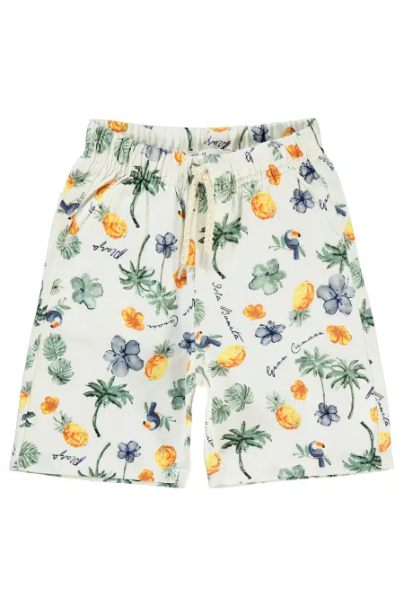 Erkek Çocuk Şort 2-5 Yaş Ekru - Paket