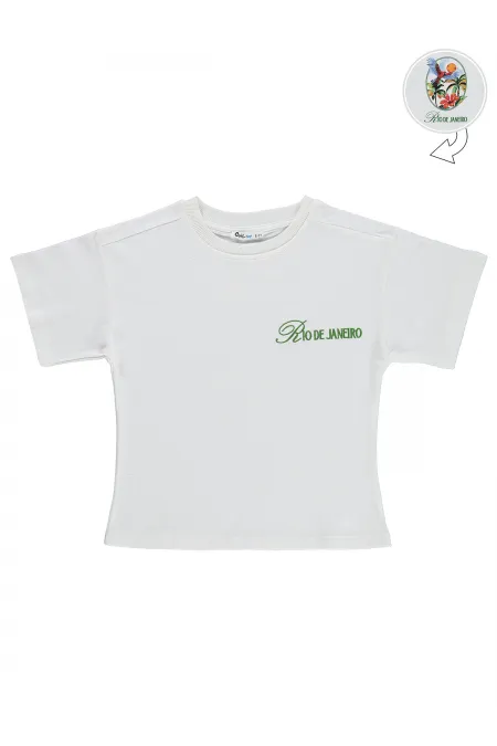 Boys' T-Shirt, Ages 6-9, Off-White - Package