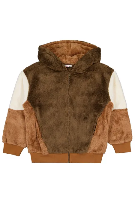 Kız Çocuk Hırka 10-13 Yaş Koyu Kahverengi - Paket