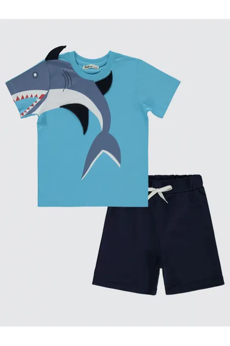 Costume turquoise pour garçon de 2 à 5 ans - Emballage