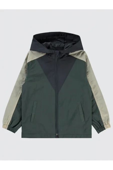 Erkek Çocuk Yağmurluk 6-9 Yaş Koyu Haki - Paket