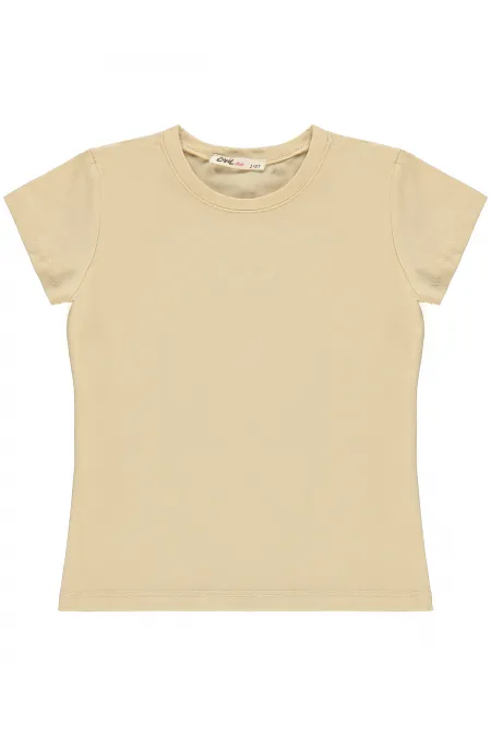 Girls' T-Shirt Km 10-13 Years Beige - Pack