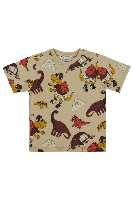 T-shirt garçon, 2-5 ans, couleur vison - Lot