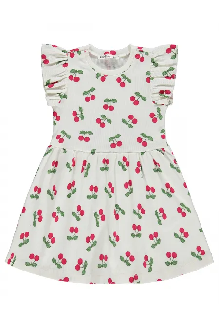 Kız Çocuk Jile ve Elbise 2-5 Yaş Ekru - Paket