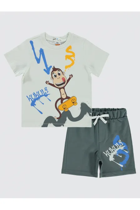 Boys Suit 2-5 Years Old Light Gray - Package