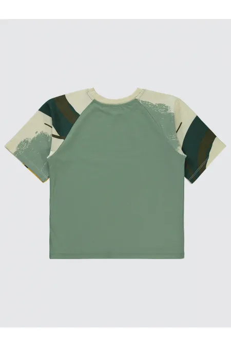 T-shirt garçon 10-13 ans kaki doux - Emballage