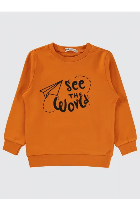Boys Sweatshirt 2-5 Years Old Dark Orange - Package