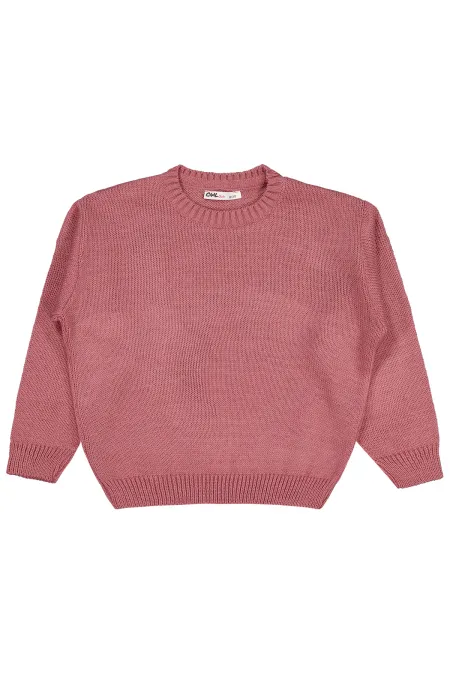 Pull pour fille 6-9 ans, rose poudré - Emballage