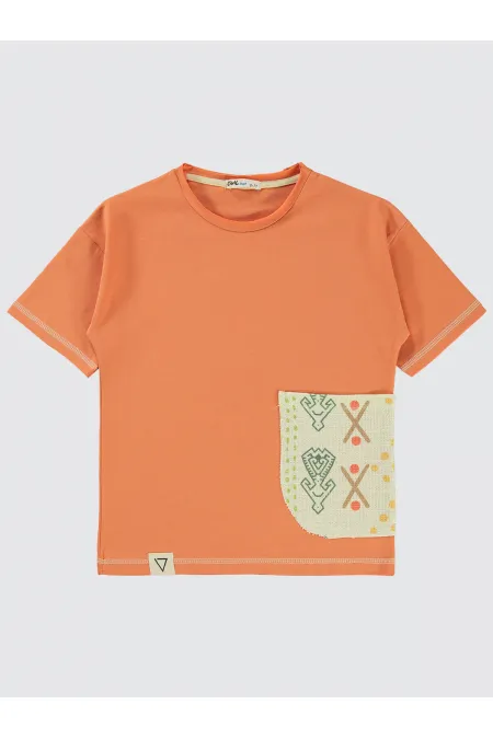 Boys T-Shirt 6-9 Years Old Orange - Pack