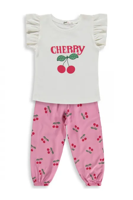 Kız Çocuk Takım 2-5 Yaş Ekru - Paket