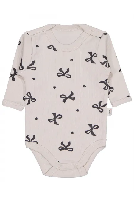 Baby Snap Bodysuit Km 0-24 Months Beige - Package