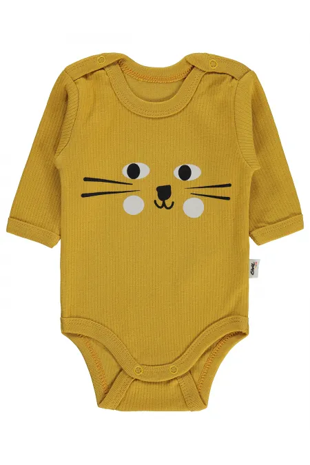 Bebek Çıtçıtlı Badi 0-24 Ay Hardal - Paket