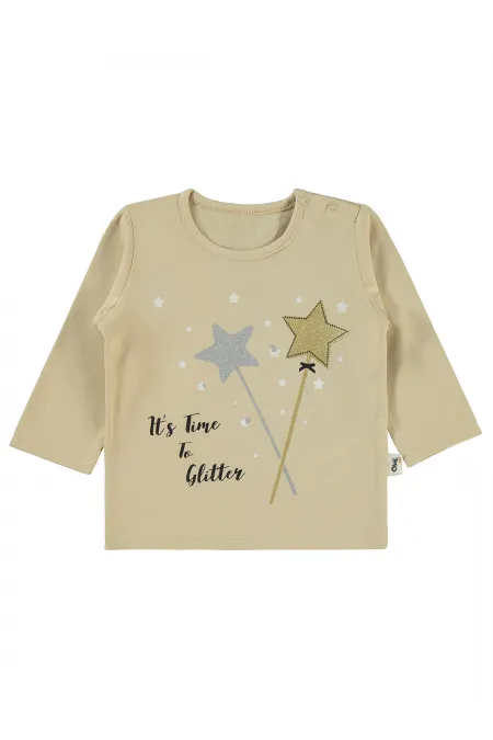 Bebek Sweatshirt 0-24 Ay Taş Rengi - Paket