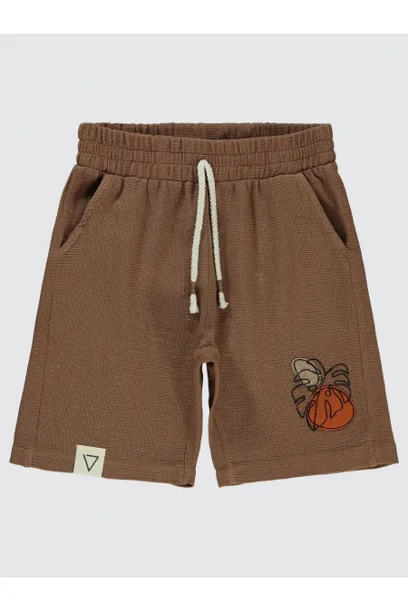 Short garçon marron 6-9 ans - Emballage