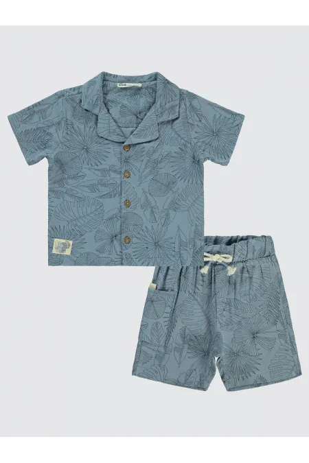 Erkek Çocuk Takım 2-5 Yaş Soft Mavi - Paket