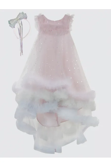 Robe de cérémonie pour fille, 6-9 ans, rose - Emballage