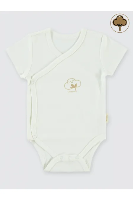 Bebek Çıtçıtlı Badi 0-24 Ay Ekru - Paket