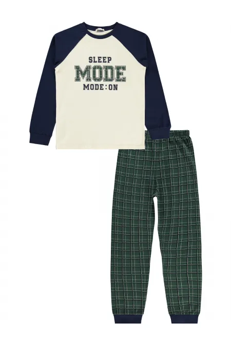 Ensemble pyjama garçon, 10-13 ans, bleu marine - Lot